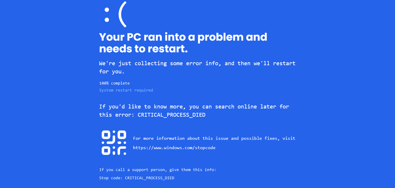 Blue Screen of Death